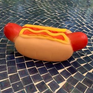 Hot dog dog toy squeak